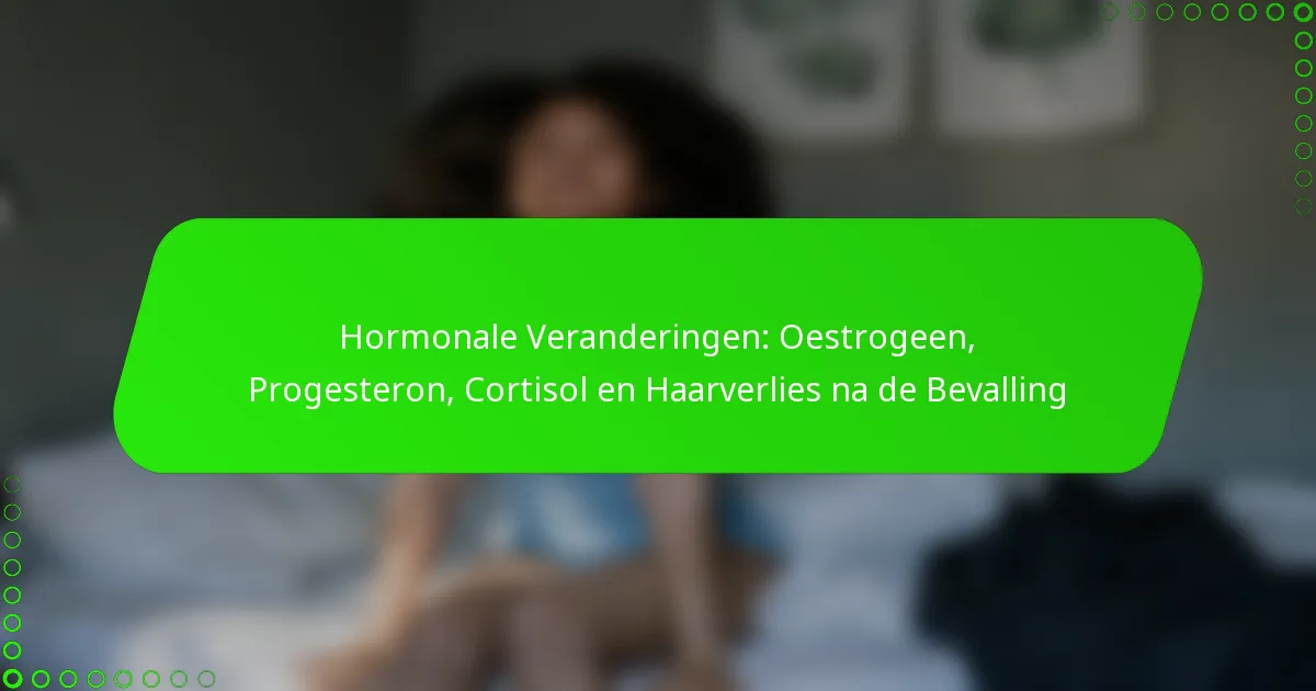 Hormonale Veranderingen: Oestrogeen, Progesteron, Cortisol en Haarverlies na de Bevalling
